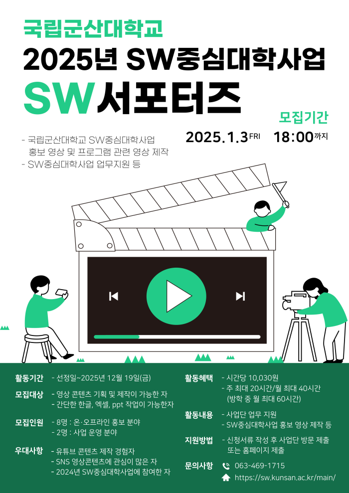 2025년 SW서포터즈 모집 안내